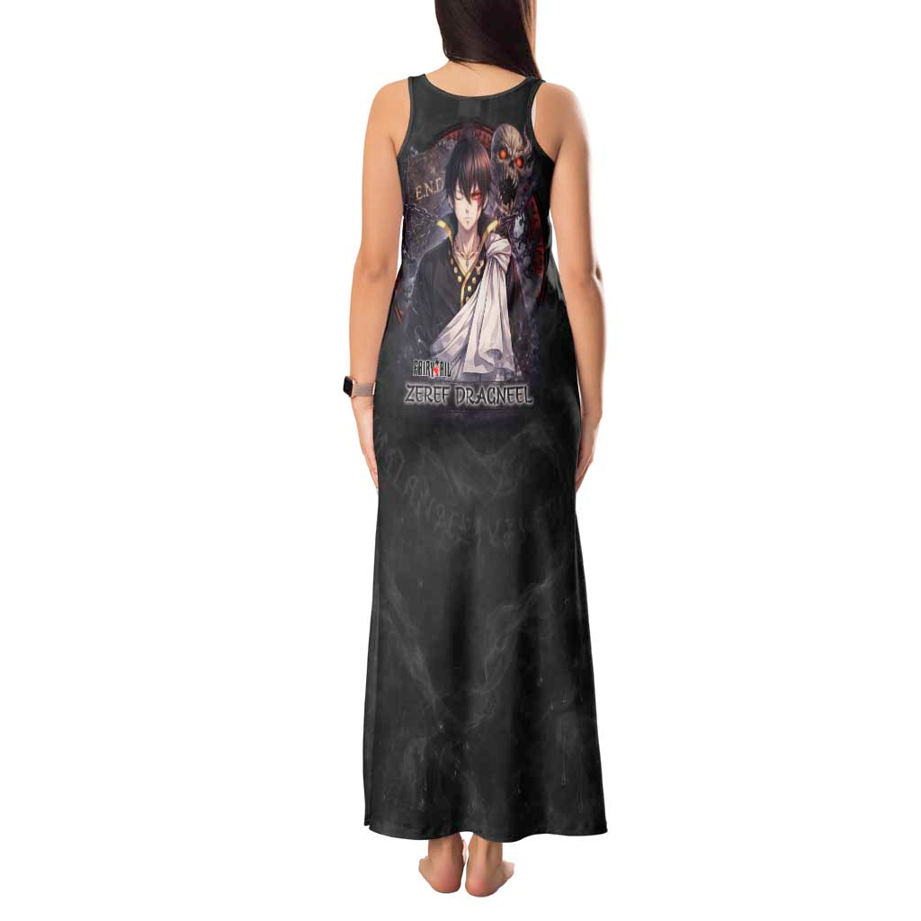 Zeref Dragneel Fairy Tail Tank Maxi Dress Dark Magic Circle Design with E.N.D Demon Aesthetic