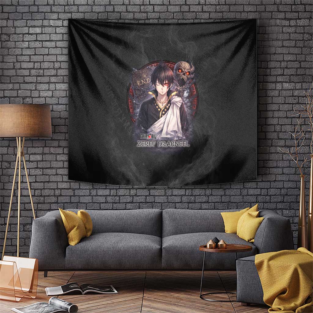 Zeref Dragneel Fairy Tail Tapestry Dark Magic Circle Design with E.N.D Demon Aesthetic