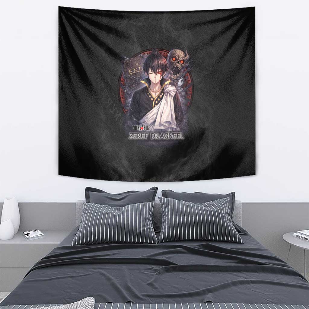 Zeref Dragneel Fairy Tail Tapestry Dark Magic Circle Design with E.N.D Demon Aesthetic