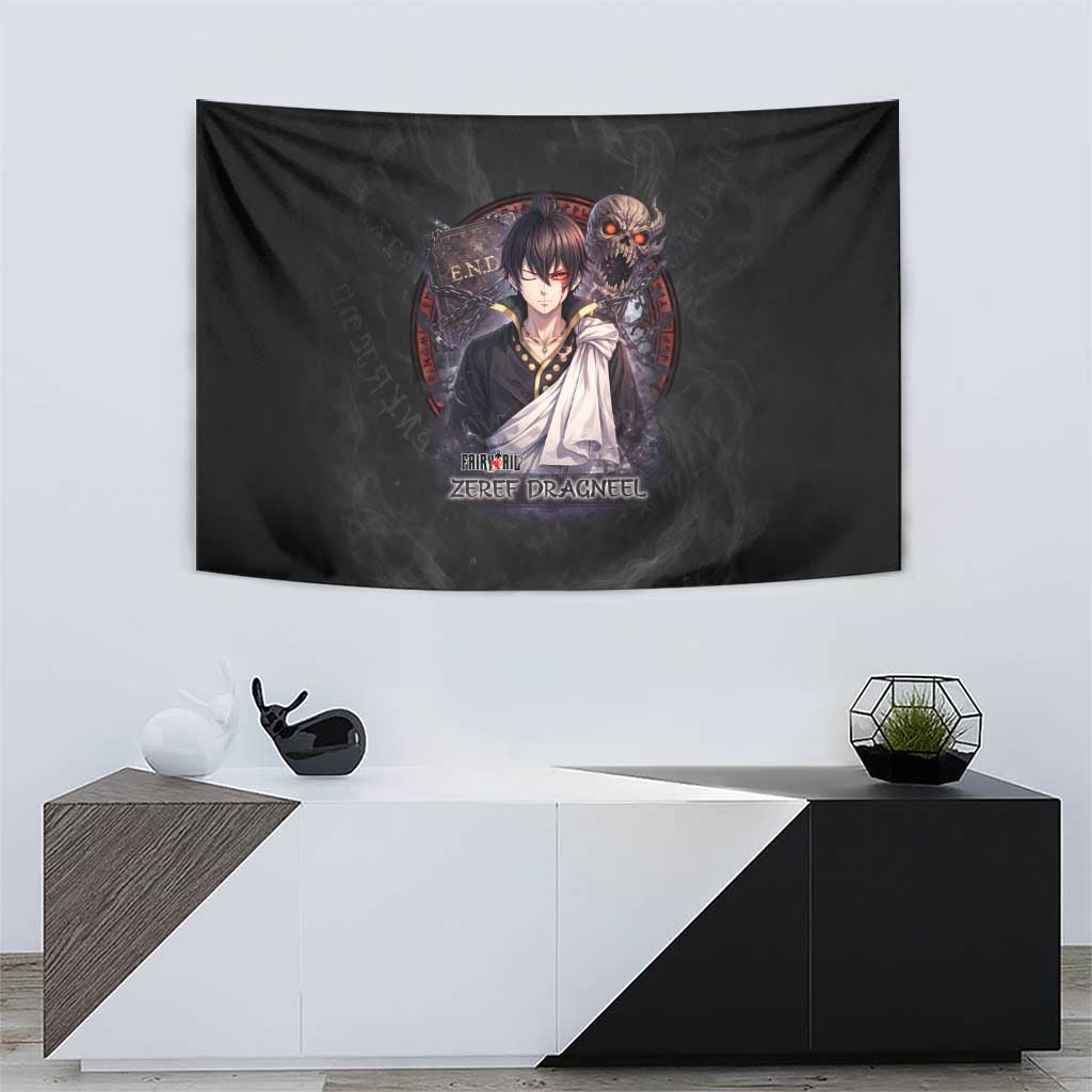 Zeref Dragneel Fairy Tail Tapestry Dark Magic Circle Design with E.N.D Demon Aesthetic