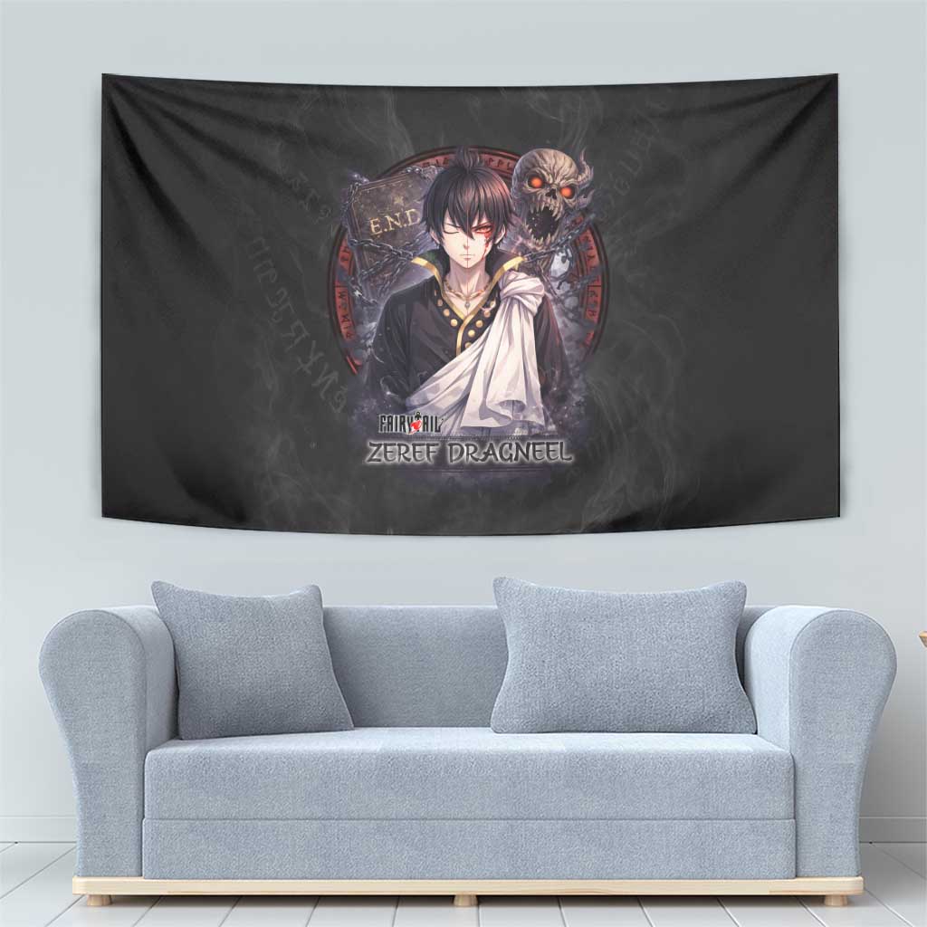 Zeref Dragneel Fairy Tail Tapestry Dark Magic Circle Design with E.N.D Demon Aesthetic