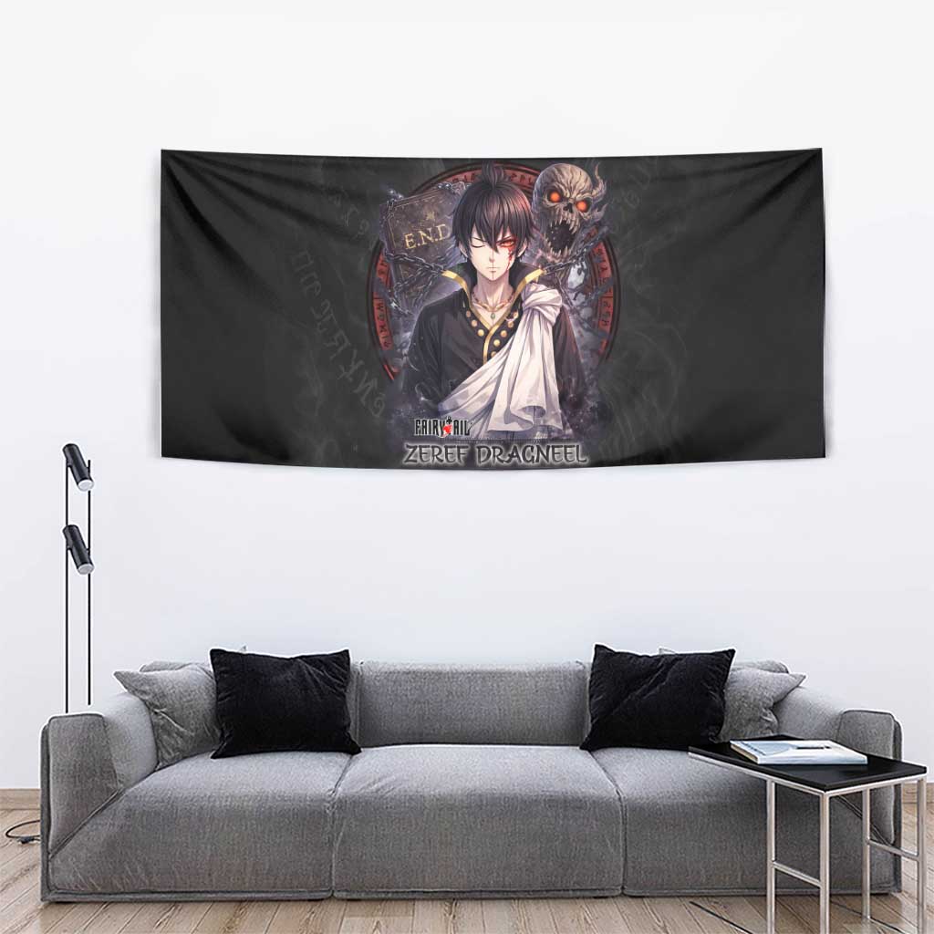 Zeref Dragneel Fairy Tail Tapestry Dark Magic Circle Design with E.N.D Demon Aesthetic