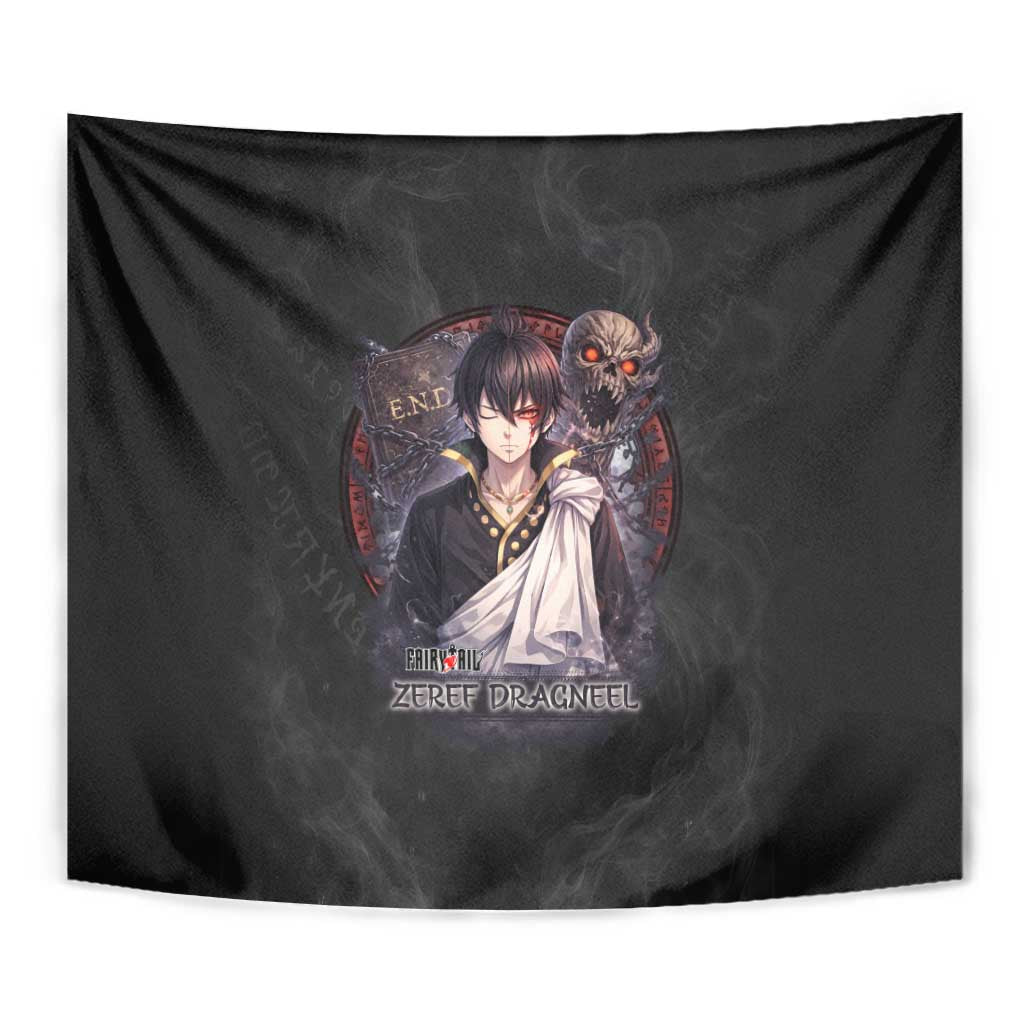 Zeref Dragneel Fairy Tail Tapestry Dark Magic Circle Design with E.N.D Demon Aesthetic