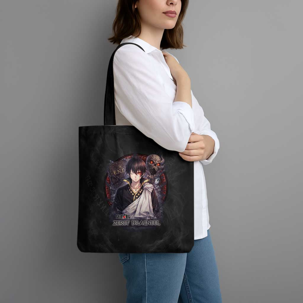 Zeref Dragneel Fairy Tail Tote Bag Dark Magic Circle Design with E.N.D Demon Aesthetic