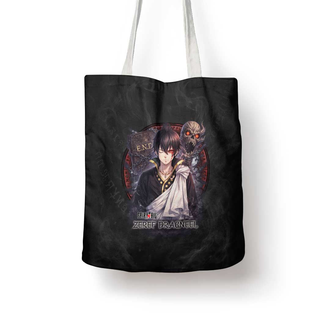 Zeref Dragneel Fairy Tail Tote Bag Dark Magic Circle Design with E.N.D Demon Aesthetic