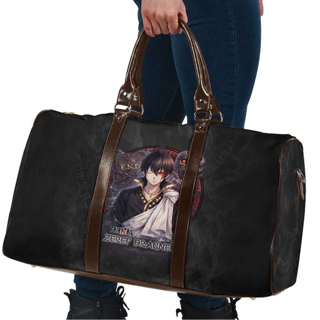 Zeref Dragneel Fairy Tail Travel Bag Dark Magic Circle Design with E.N.D Demon Aesthetic