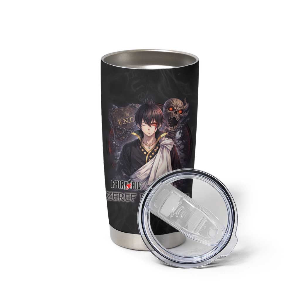 Zeref Dragneel Fairy Tail Tumbler Cup Dark Magic Circle Design with E.N.D Demon Aesthetic