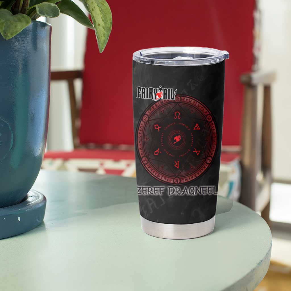 Zeref Dragneel Fairy Tail Tumbler Cup Dark Magic Circle Design with E.N.D Demon Aesthetic