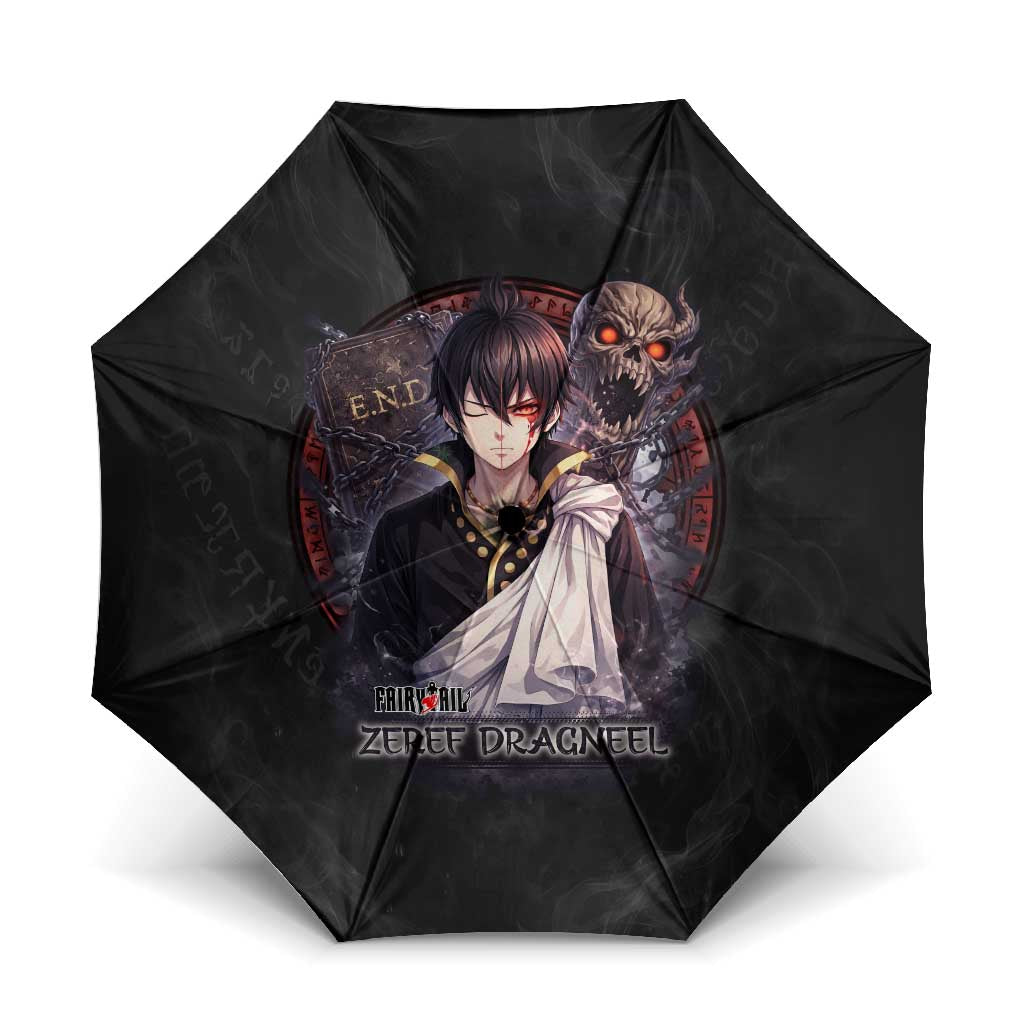 Zeref Dragneel Fairy Tail Umbrella Dark Magic Circle Design with E.N.D Demon Aesthetic