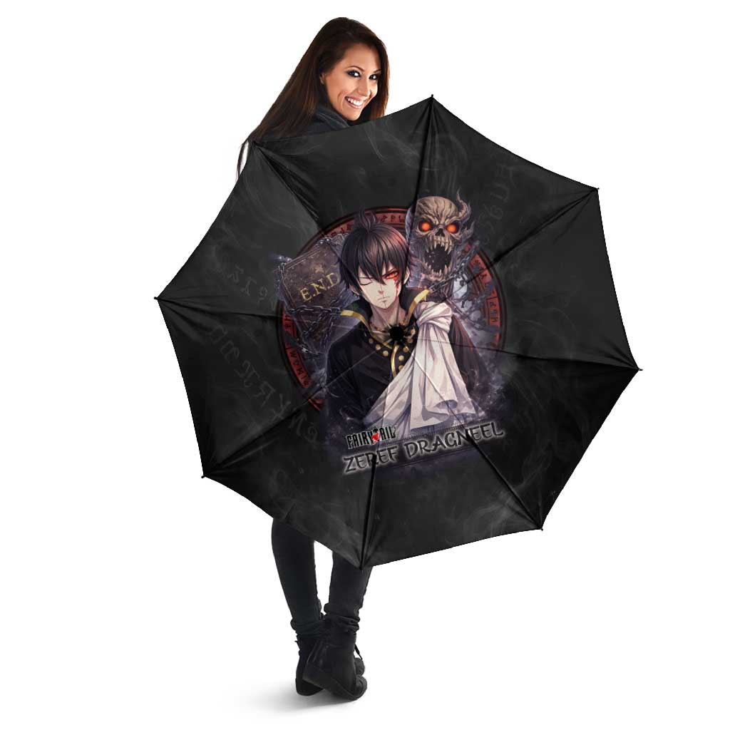 Zeref Dragneel Fairy Tail Umbrella Dark Magic Circle Design with E.N.D Demon Aesthetic