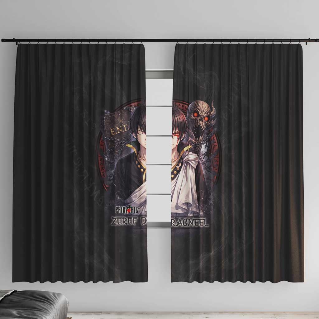 Zeref Dragneel Fairy Tail Window Curtain Dark Magic Circle Design with E.N.D Demon Aesthetic