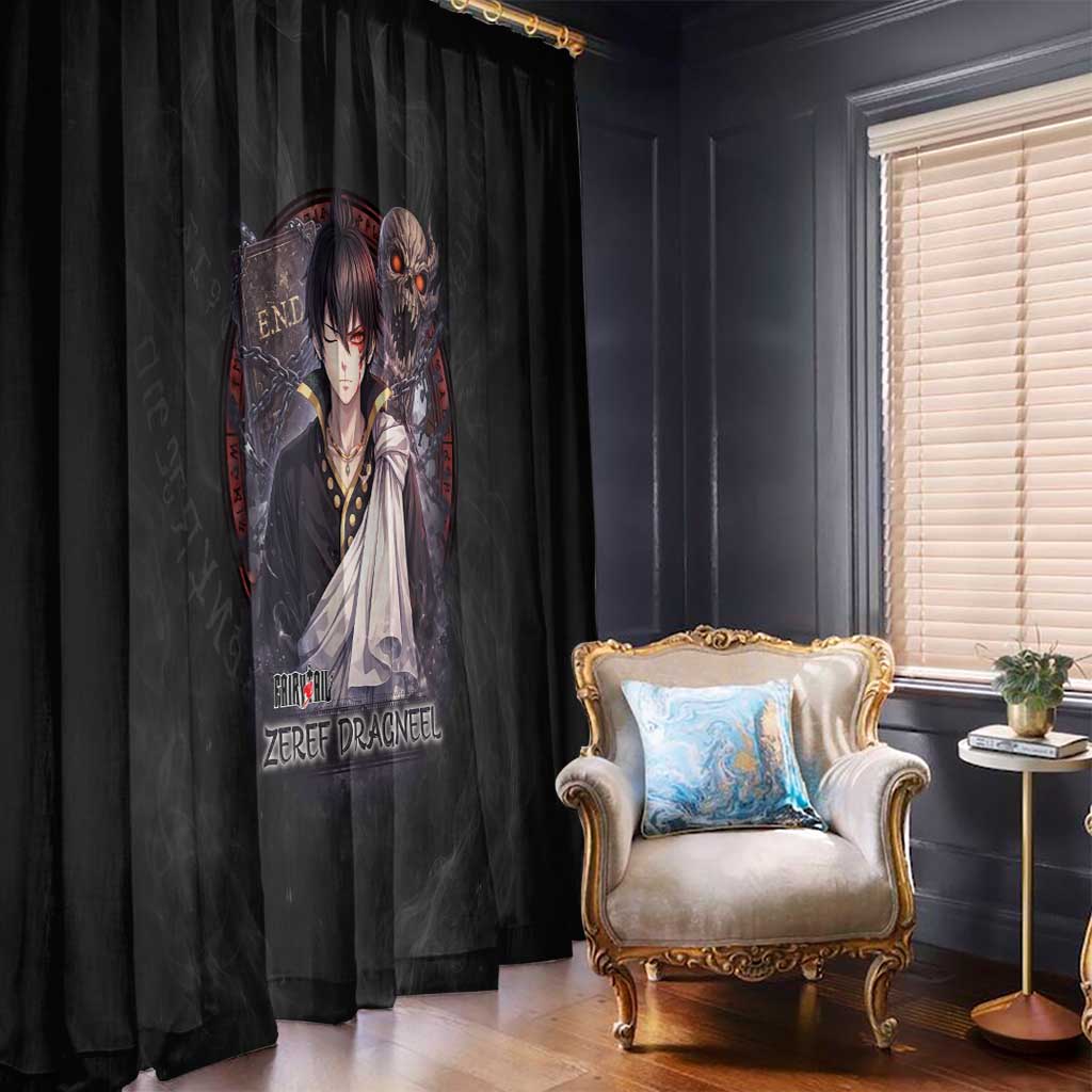Zeref Dragneel Fairy Tail Window Curtain Dark Magic Circle Design with E.N.D Demon Aesthetic