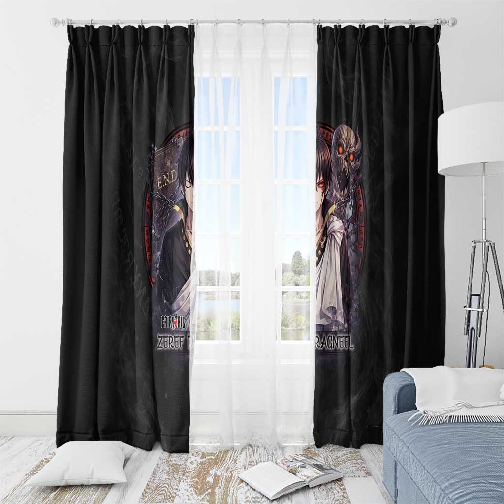 Zeref Dragneel Fairy Tail Window Curtain Dark Magic Circle Design with E.N.D Demon Aesthetic