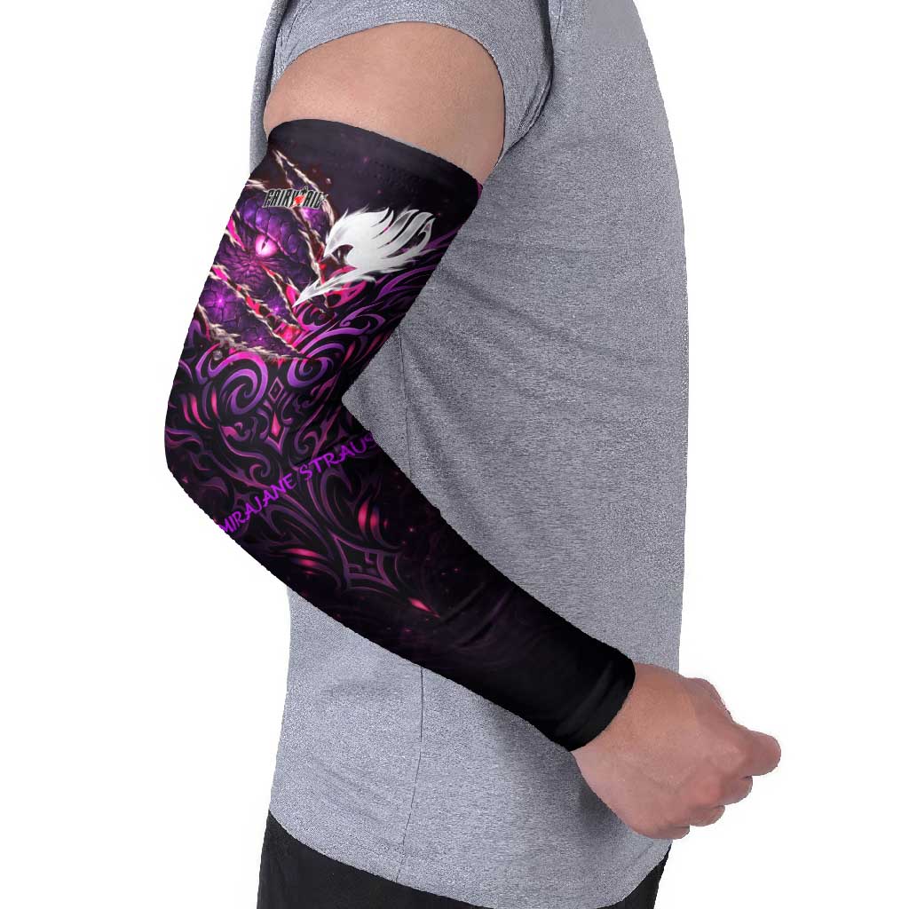 Mirajane Strauss Demon Form Fairy Tail Arm Sleeves Crimson Moon Demon Aesthetic with Gothic Purple Tribal Design