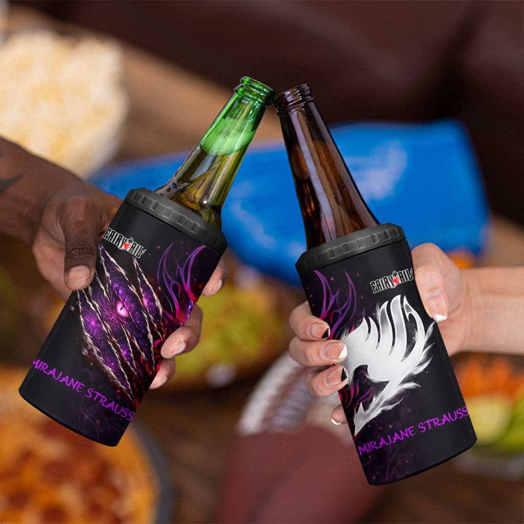 Mirajane Strauss Demon Form Fairy Tail 4 in 1 Can Cooler Tumbler Crimson Moon Demon Aesthetic with Gothic Purple Tribal Design