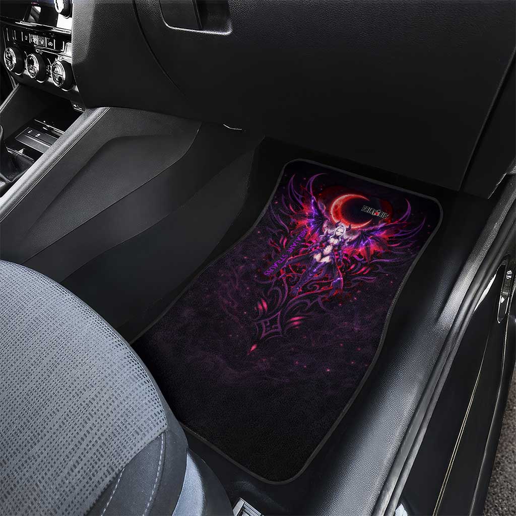 Mirajane Strauss Demon Form Fairy Tail Car Mats Crimson Moon Demon Aesthetic with Gothic Purple Tribal Design