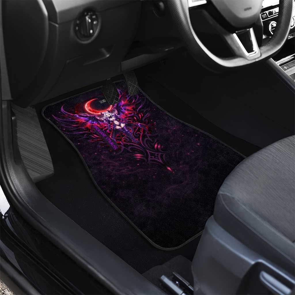 Mirajane Strauss Demon Form Fairy Tail Car Mats Crimson Moon Demon Aesthetic with Gothic Purple Tribal Design