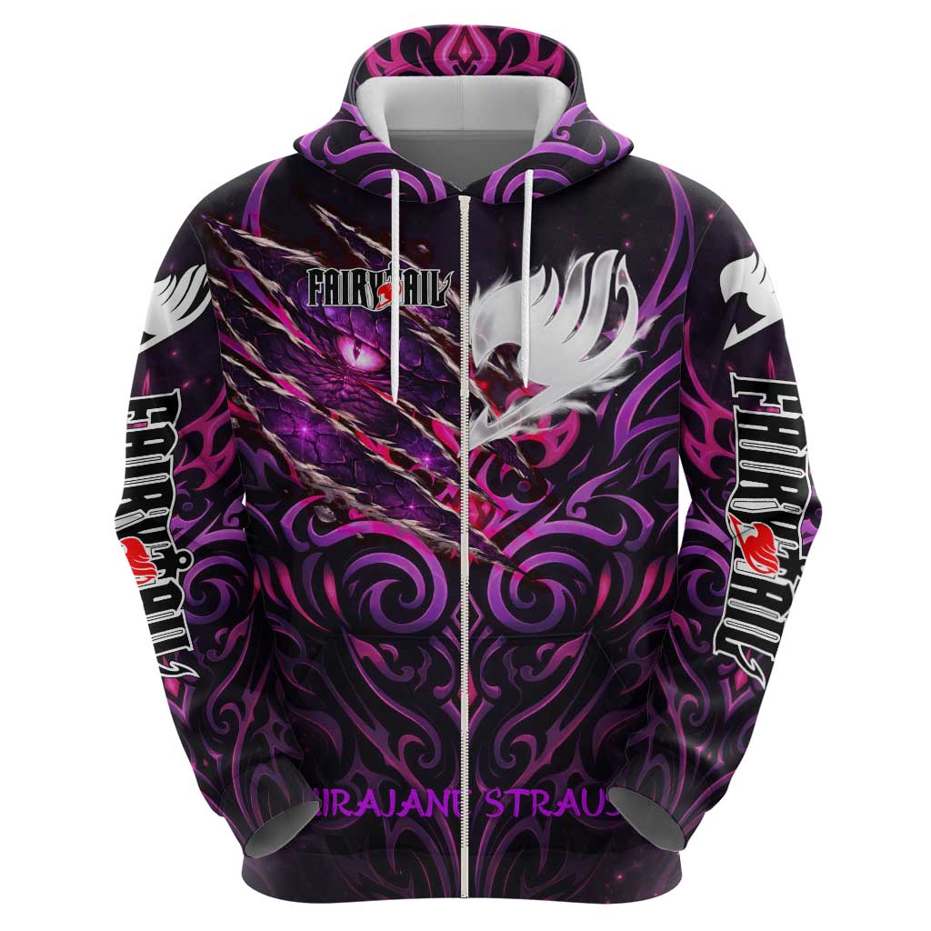 Mirajane Strauss Demon Form Fairy Tail Hoodie Crimson Moon Demon Aesthetic with Gothic Purple Tribal Design