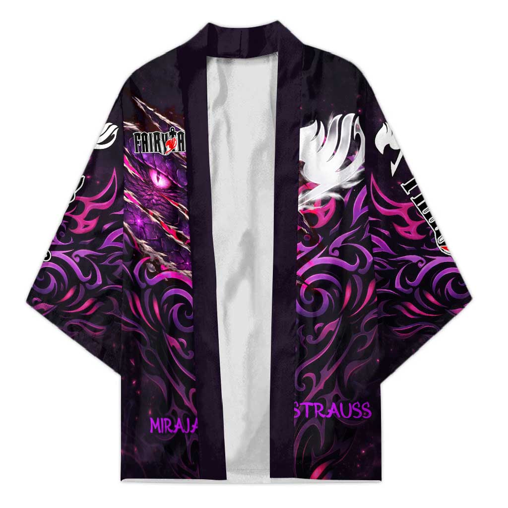 Mirajane Strauss Demon Form Fairy Tail Kimono Crimson Moon Demon Aesthetic with Gothic Purple Tribal Design