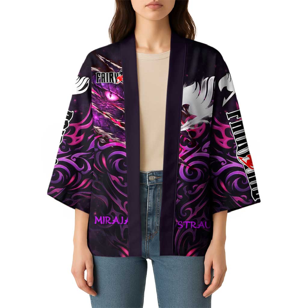 Mirajane Strauss Demon Form Fairy Tail Kimono Crimson Moon Demon Aesthetic with Gothic Purple Tribal Design