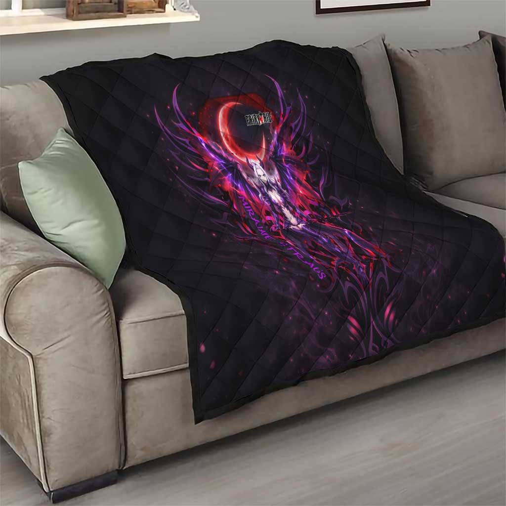 Mirajane Strauss Demon Form Fairy Tail Quilt Crimson Moon Demon Aesthetic with Gothic Purple Tribal Design