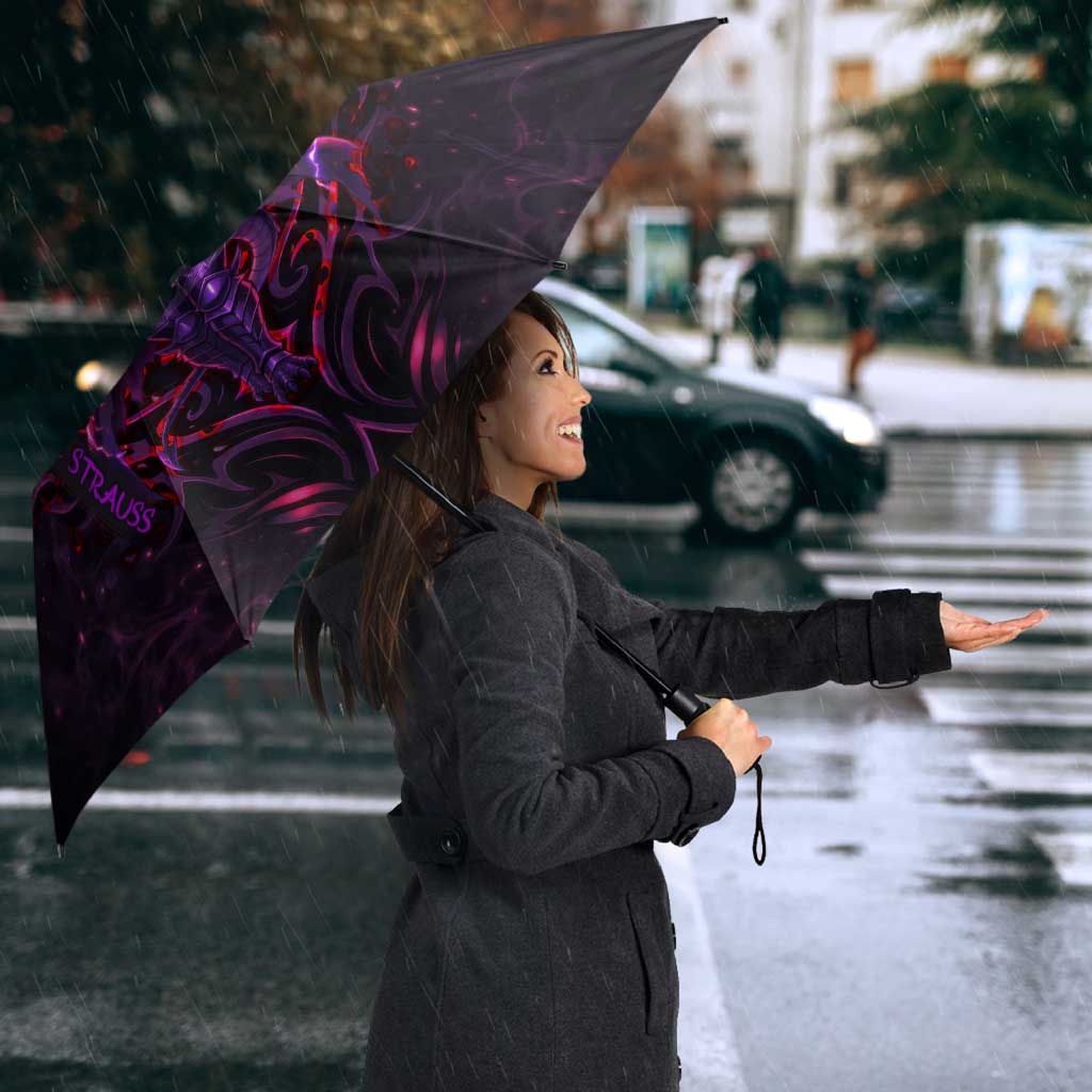 Mirajane Strauss Demon Form Fairy Tail Umbrella Crimson Moon Demon Aesthetic with Gothic Purple Tribal Design