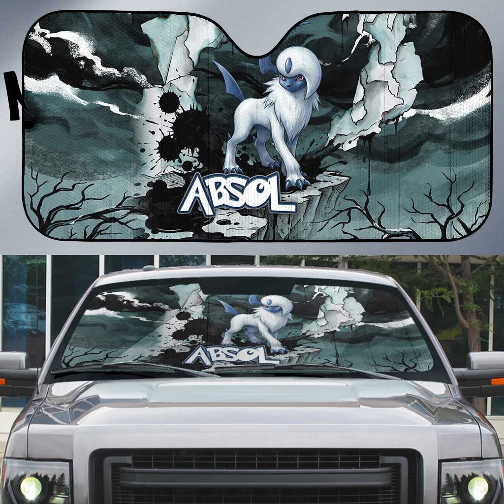 Absol Auto Sun Shade Gothic Apocalypse Ink Art