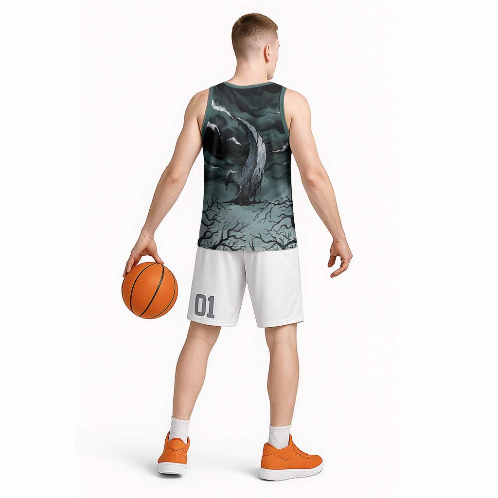 Absol Basketball Jersey Gothic Apocalypse Ink Art