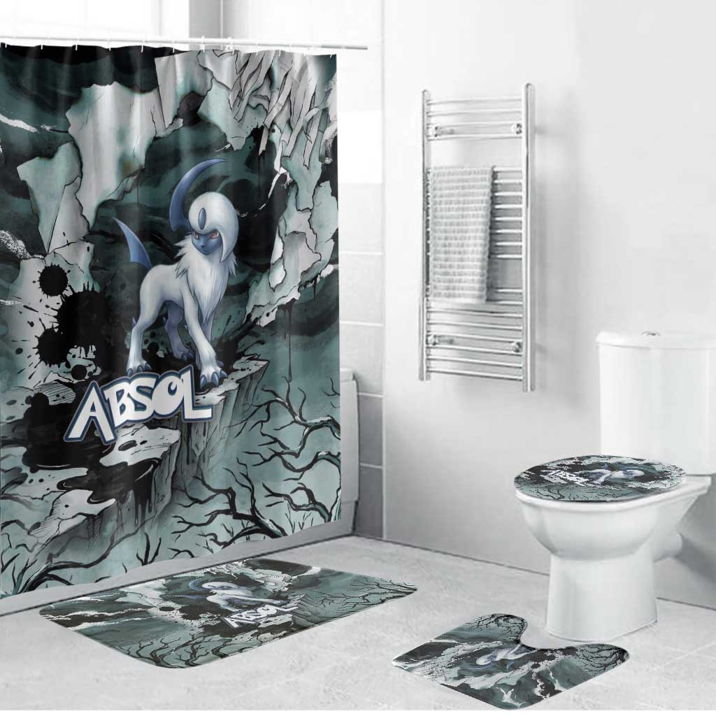 Absol Bathroom Set Gothic Apocalypse Ink Art