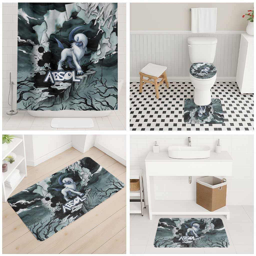 Absol Bathroom Set Gothic Apocalypse Ink Art