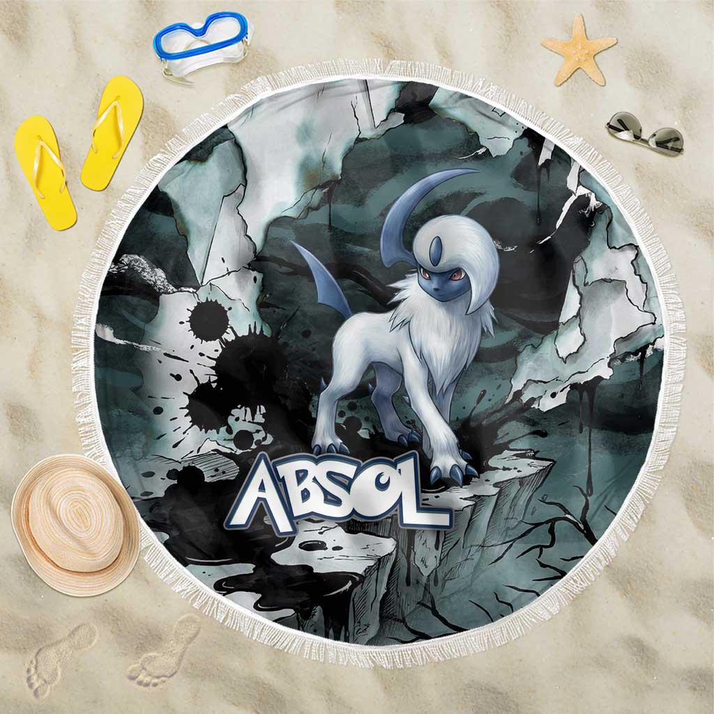 Absol Beach Blanket Gothic Apocalypse Ink Art