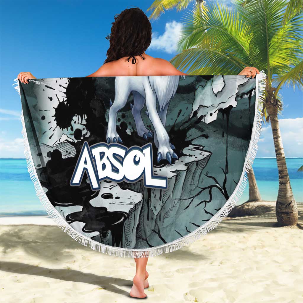 Absol Beach Blanket Gothic Apocalypse Ink Art