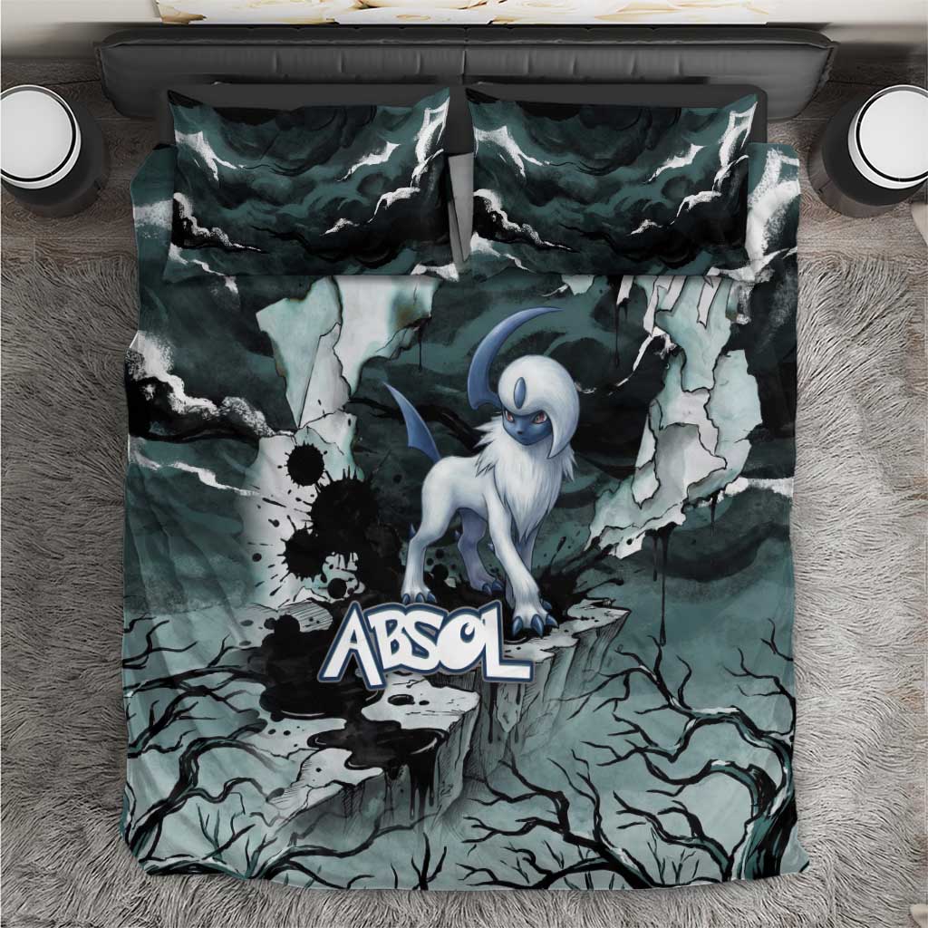 Absol Bedding Set Gothic Apocalypse Ink Art