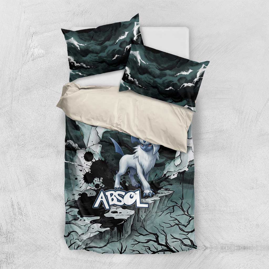 Absol Bedding Set Gothic Apocalypse Ink Art