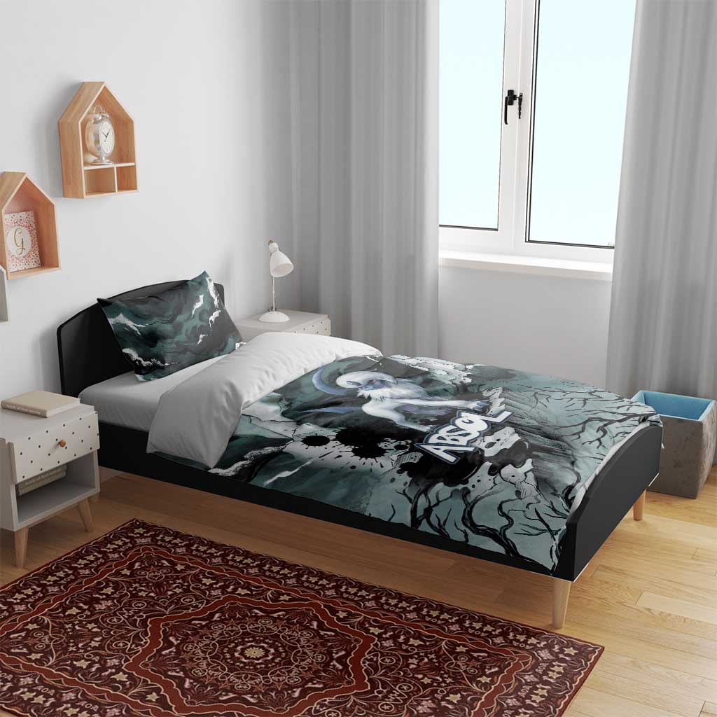 Absol Bedding Set Gothic Apocalypse Ink Art