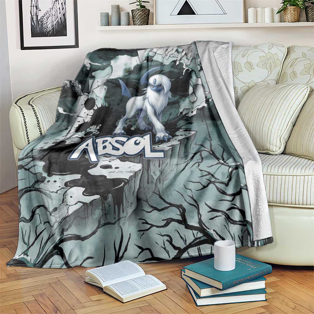 Absol Blanket Gothic Apocalypse Ink Art
