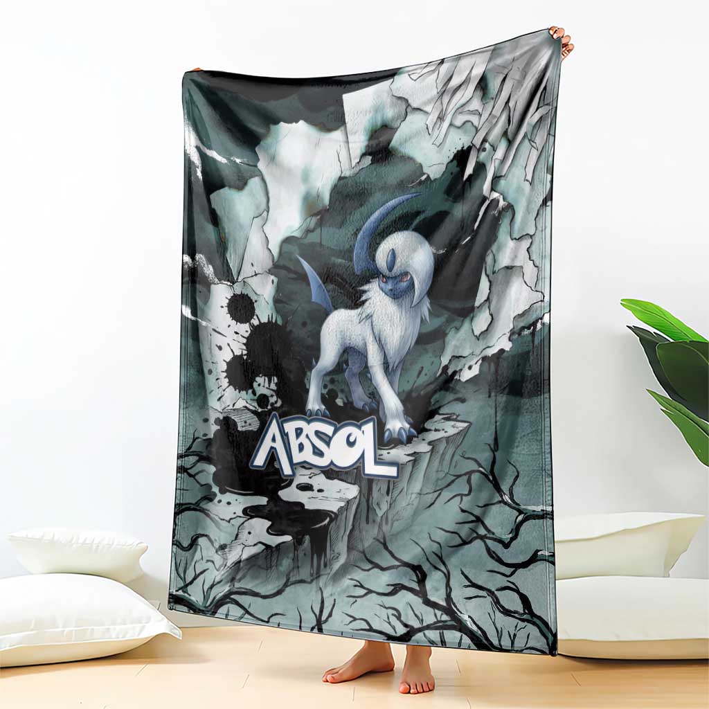 Absol Blanket Gothic Apocalypse Ink Art