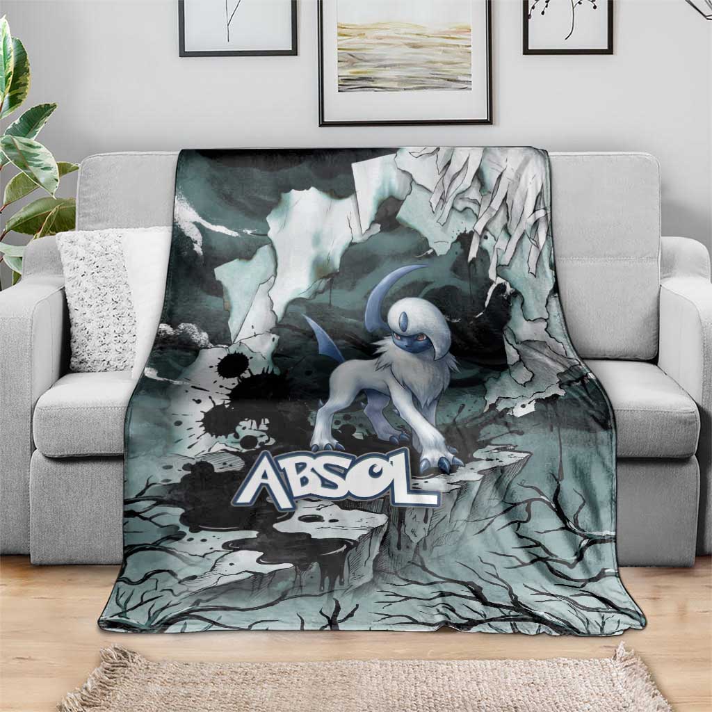 Absol Blanket Gothic Apocalypse Ink Art