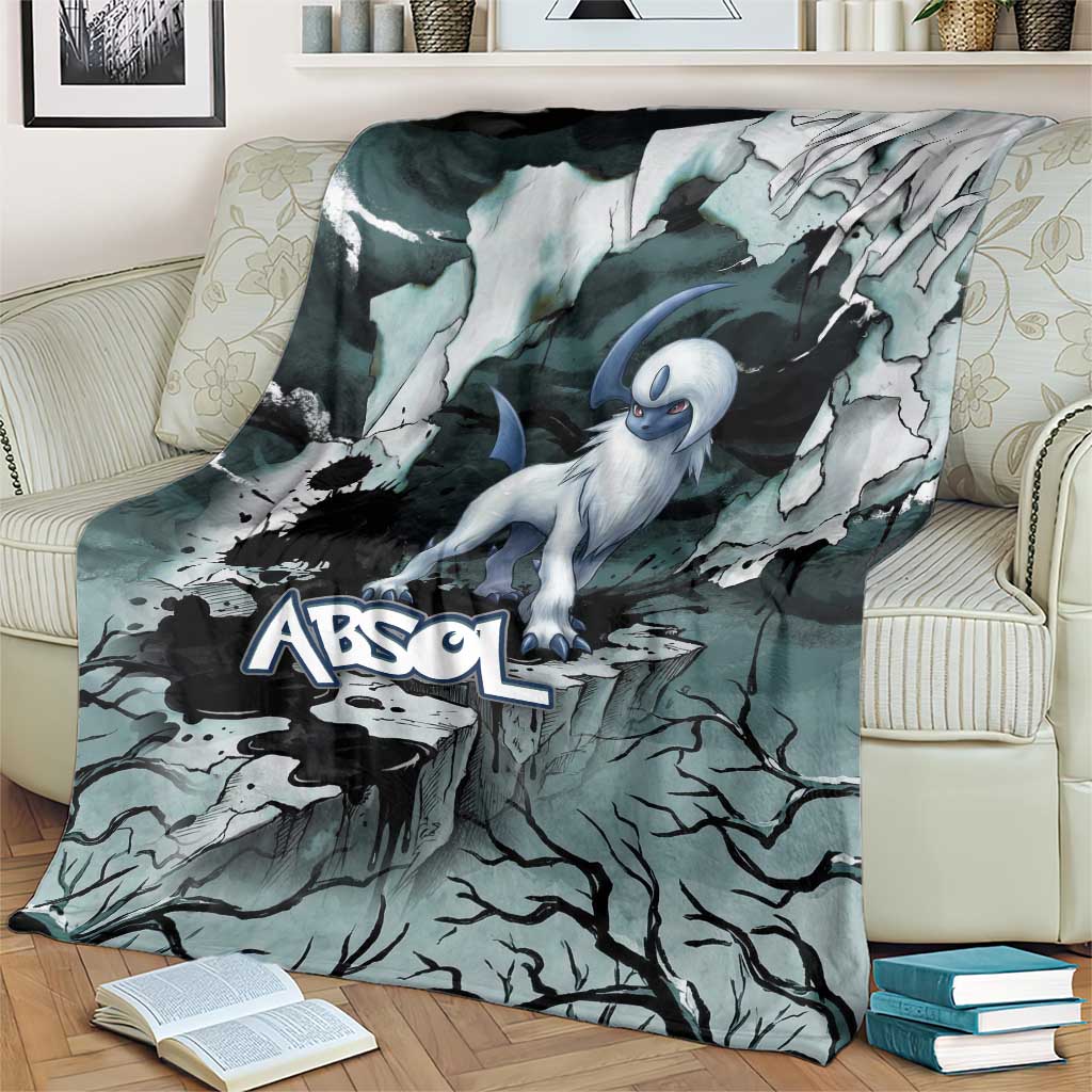 Absol Blanket Gothic Apocalypse Ink Art