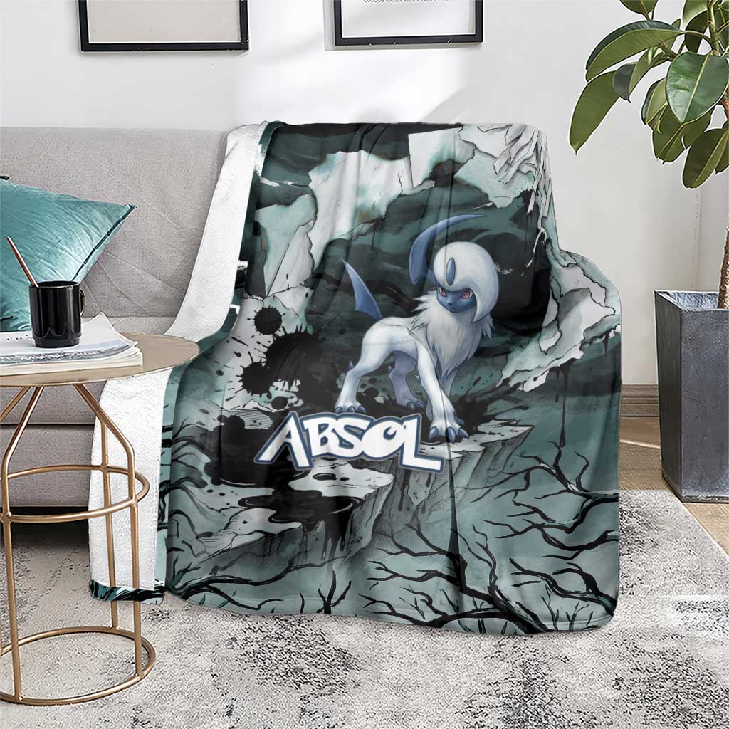 Absol Blanket Gothic Apocalypse Ink Art