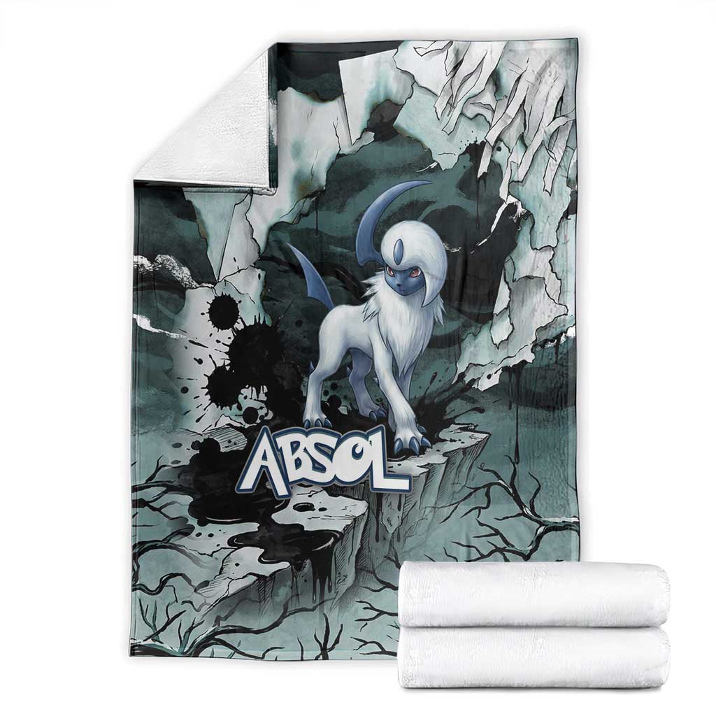 Absol Blanket Gothic Apocalypse Ink Art