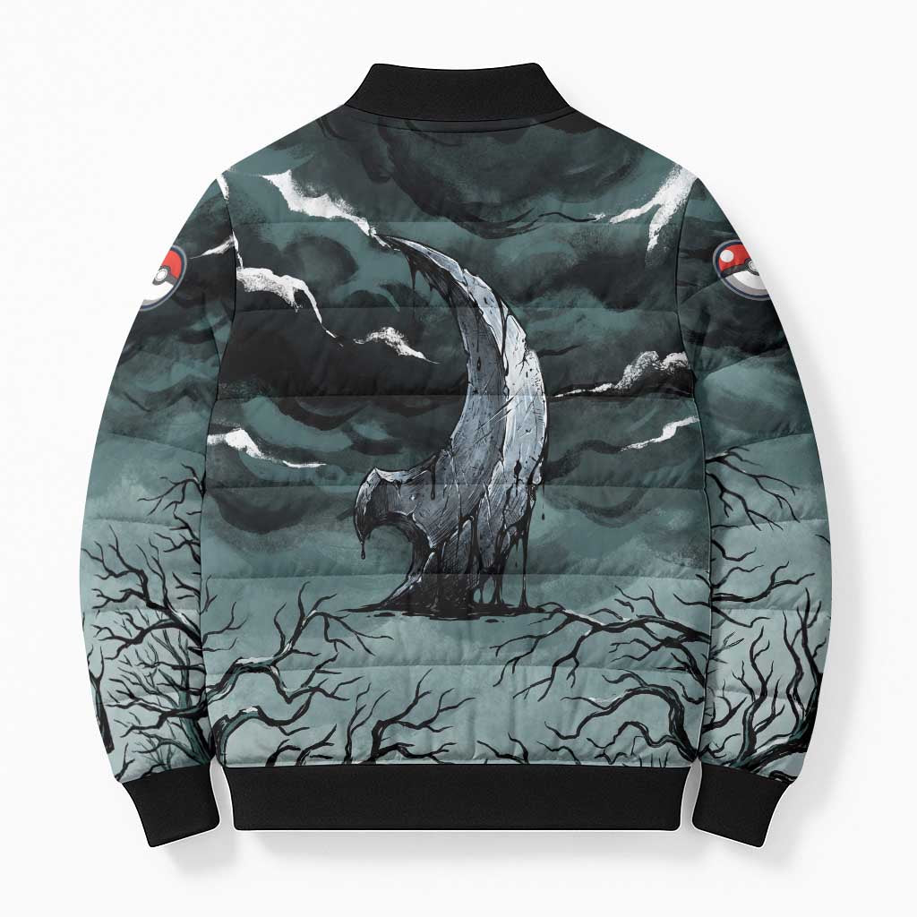 Absol Bomber Puffer Jacket Gothic Apocalypse Ink Art