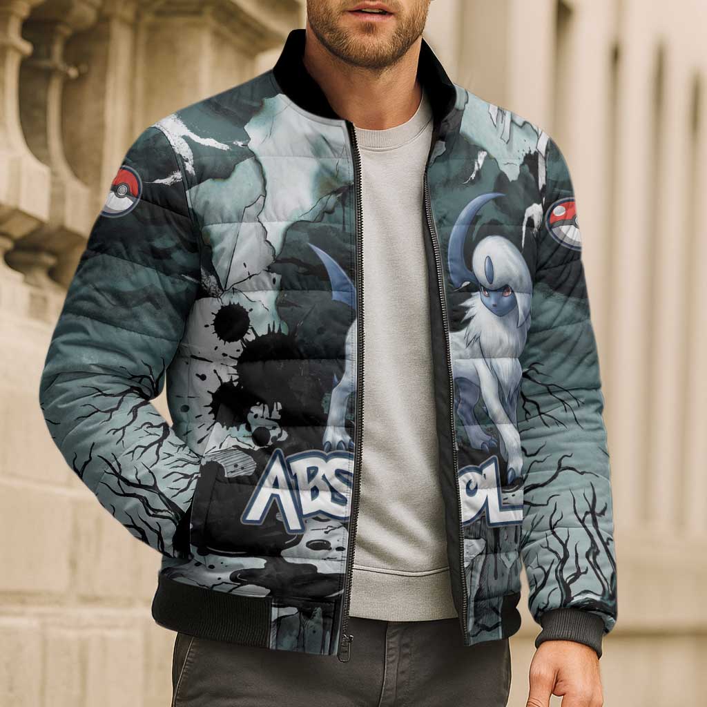 Absol Bomber Puffer Jacket Gothic Apocalypse Ink Art