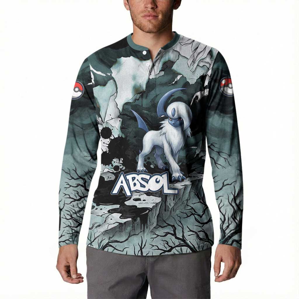 Absol Button Sweatshirt Gothic Apocalypse Ink Art