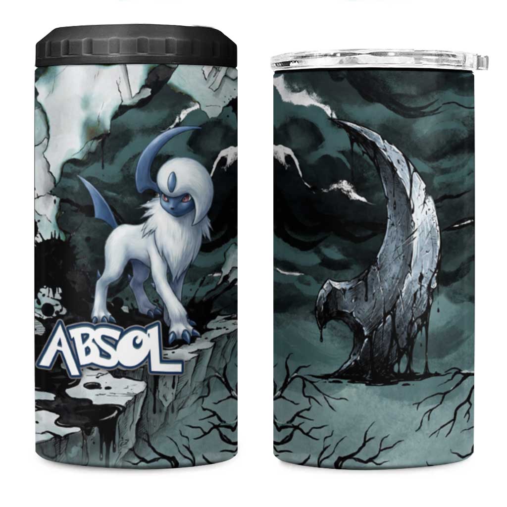 Absol 4 in 1 Can Cooler Tumbler Gothic Apocalypse Ink Art