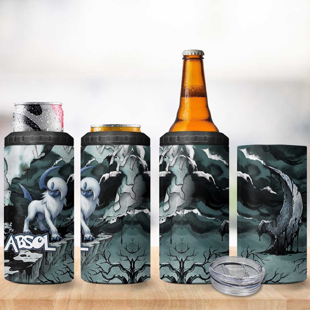 Absol 4 in 1 Can Cooler Tumbler Gothic Apocalypse Ink Art