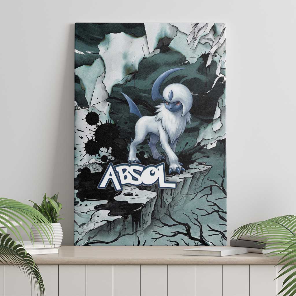 Absol Canvas Wall Art Gothic Apocalypse Ink Art