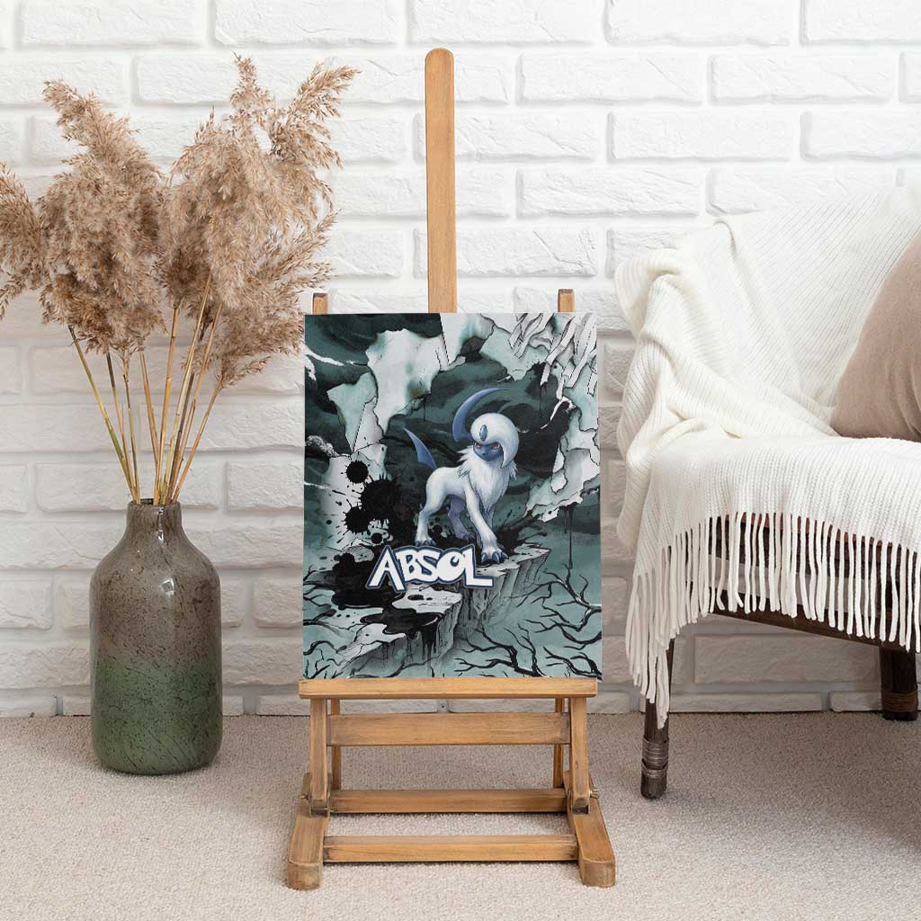 Absol Canvas Wall Art Gothic Apocalypse Ink Art