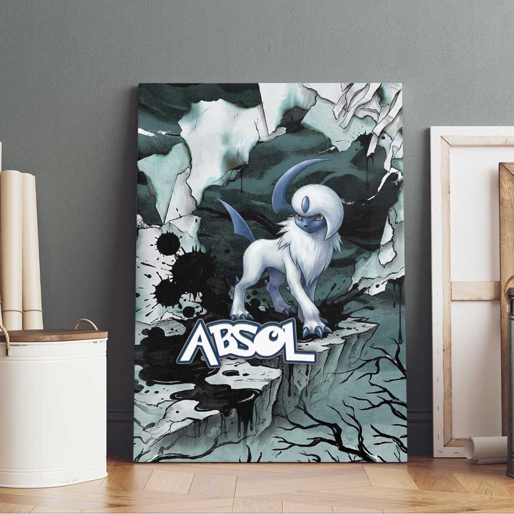 Absol Canvas Wall Art Gothic Apocalypse Ink Art