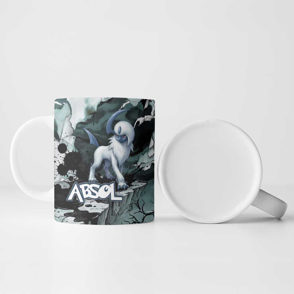 Absol Ceramic Mug Gothic Apocalypse Ink Art